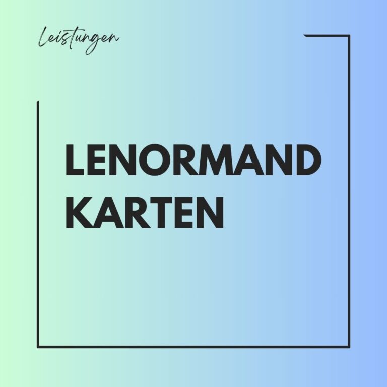 Lenormand Karten Jasmin Stangl